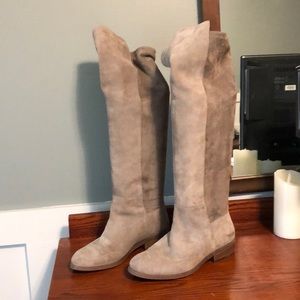 Tall suede boots